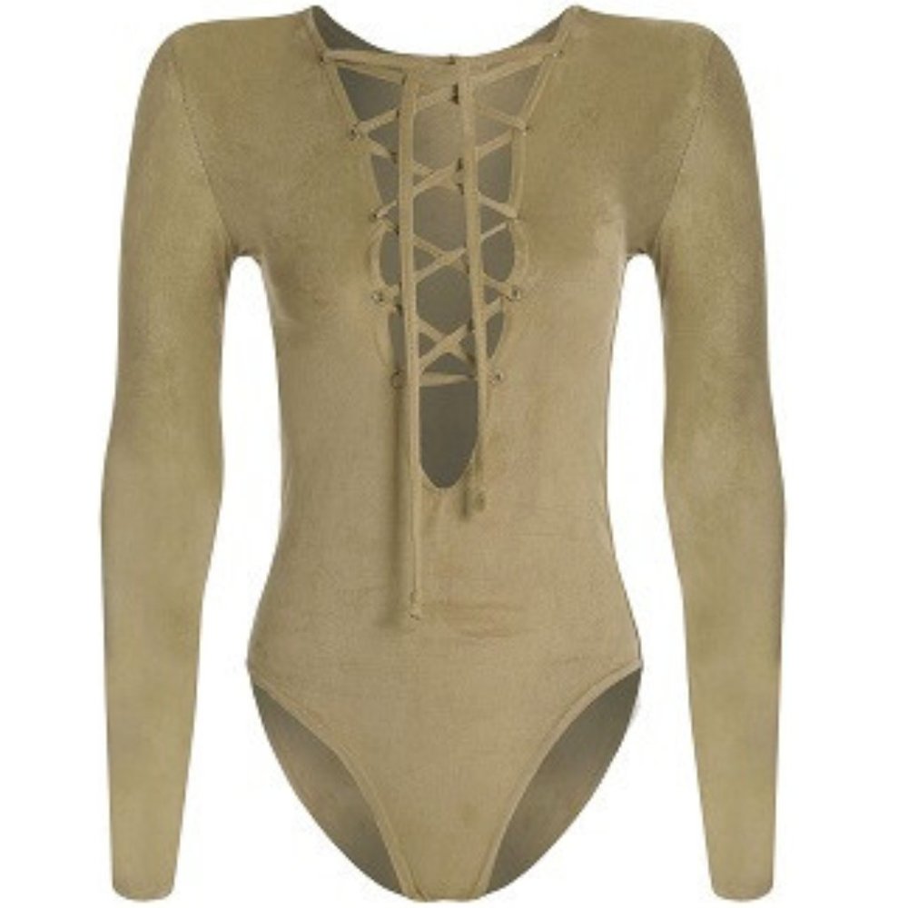 Lillie Suede Bodysuit